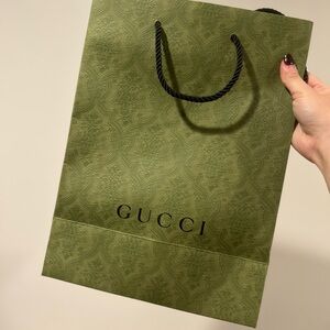 Gucci Olive Patterned giftbag